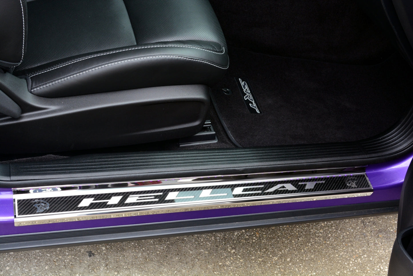 American Car Craft "HELLCAT" Door Sills (LED): Dodge Challenger 6.2L Hellcat 2015 - 2023