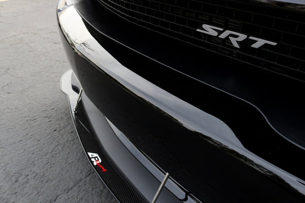 APR Carbon Fiber Front Wind Splitter w/ Rods: Dodge Challenger SRT Hellcat 2015 - 2023