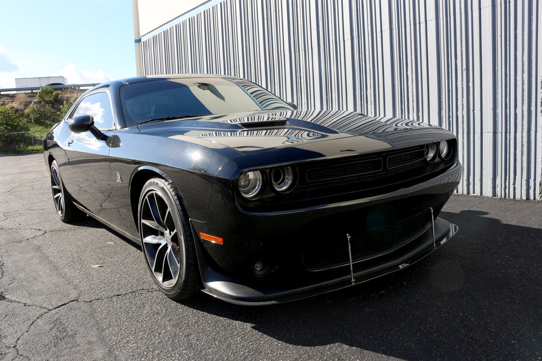 APR Carbon Fiber Front Wind Splitter w/ Rods: Dodge Challenger SRT / Scat Pack 2015 - 2023
