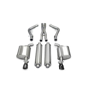 Corsa Extreme Cat-Back Exhaust (Black): Chrysler 300C / Dodge Charger / Magnum 5.7L Hemi 2005 - 2010