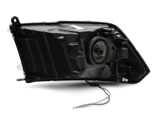 Raxiom LED Bar Headlights Black Housing (Clear Lens): Fits Most Dodge / Ram 1500 / 2500 / 3500 Models (2002-2018)