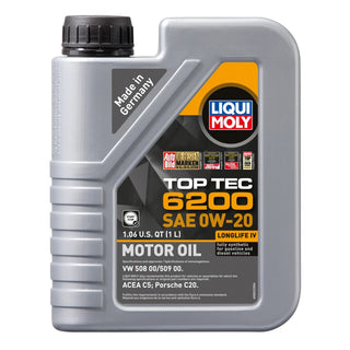 Liqui Moly Top Tec 6200 Motor Oil: Fits Most Models