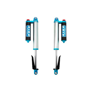 King Shocks Rear 2.5 Dia Piggyback Reservoir Shock w/ Adjuster (PAIR): Jeep Wrangler / Gladiator (2018-2026) - 2.5-5in Lift