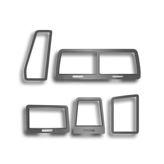 American Car Craft Brushed A/C Vent Trim Kit: Dodge Challenger R/T SRT8 2008 - 2014