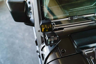 DV8 Offroad A-Pillar Dual Light Pod Mounts: Jeep Wrangler JL 2018-2026 / Gladiator JT 2020-2026 w/ LBJL-10