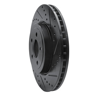 DFC 05-23 Chrysler 300 Front Right Drilled & Slotted Black Brake Rotor - Enhanced Performance and Durability