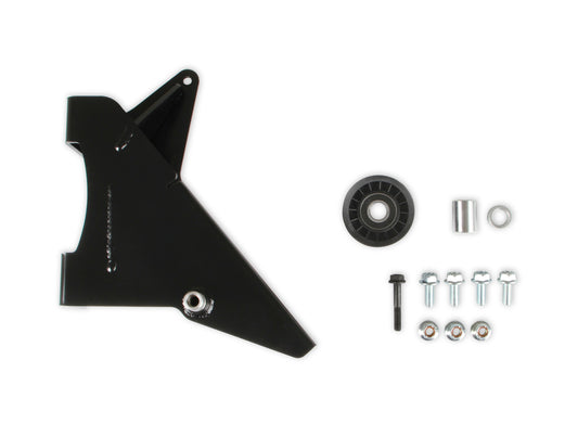 Holley Gen III Hemi Alternator Relocation Bracket: Dodge Charger / Dakota / Ramcharger (66-93) - Black