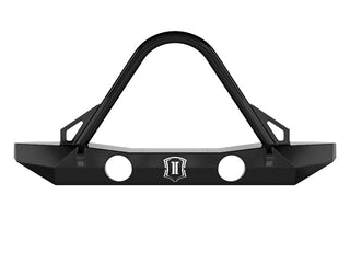 ICON Pro Series Mid Width Front Bumper (FRONT): Jeep Wrangler JK 2007-2018 w/ Stinger and Tabs