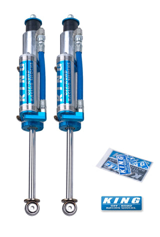 King Shocks Front 2.5 Dia Piggy Hose Reservoir Shock w/ Adjuster (PAIR): Jeep Wrangler 2007-18