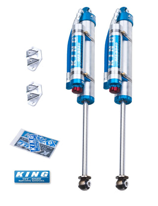 King Shocks Rear 2.5 Dia Piggy Hose Reservoir Shocks w/ Adjuster (REAR): Jeep Wrangler 2007-18