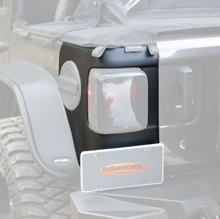 Bushwacker TrailArmor Rear Corner Guard: Fits Most Jeep Wrangler Models (2018-2024) - Matte Black