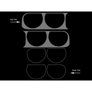 American Car Craft Brushed Headlight Surrounds: Dodge Challenger R/T SRT8 2008 - 2014