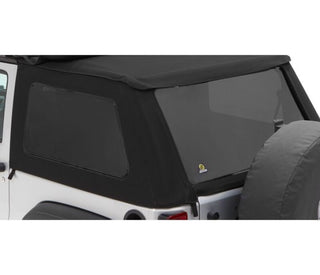 Bestop 2-Door Window Set Premium Black Twill (F&R): Jeep Wrangler JK 2007-2018 3.6L / 3.8L