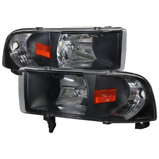 Spec D Euro Head Lights (Black): Dodge Ram 1994 - 2001