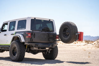 DV8 Offroad Body Mounted Tire Carrier: Jeep Wrangler JL 2018-2025 3.6L / 6.4L 392