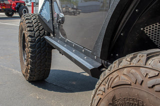 DV8 Offroad Frame Mounted Sliders: Jeep Wrangler (18-21)