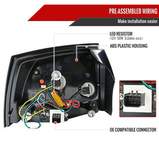 Spec D LED Tail Lights (Black): Dodge Charger 2006 - 2008