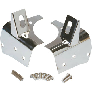 Kentrol Light Bracket Pair: Jeep Wrangler TJ 1997-2006 w/ Polished Silver