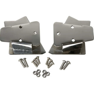 Kentrol Mirror Relocation Bracket Pair: Jeep Wrangler TJ 2003-2006 w/ Polished Silver