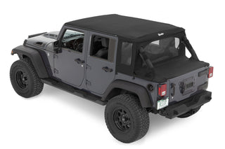 Bestop Halftop Conversion Kit Premium Black Twill (F&R): Jeep Wrangler JK 2007-2018 3.8L V6 / 3.6L V6