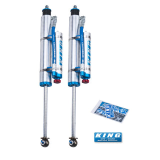 King Shocks Front 2.5 Dia Piggy Hose Reservoir Res Shock w/ Adjuster (Pair): Fits Most Jeep Wrangler Models (2007-2018)