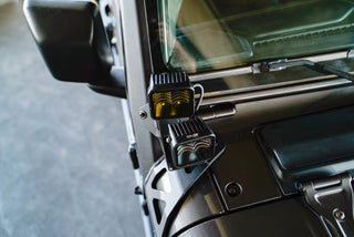 DV8 Offroad A-Pillar Dual Light Pod Mounts: Jeep Wrangler JL 2018-2026 / Gladiator JT 2020-2026 w/ LBJL-10