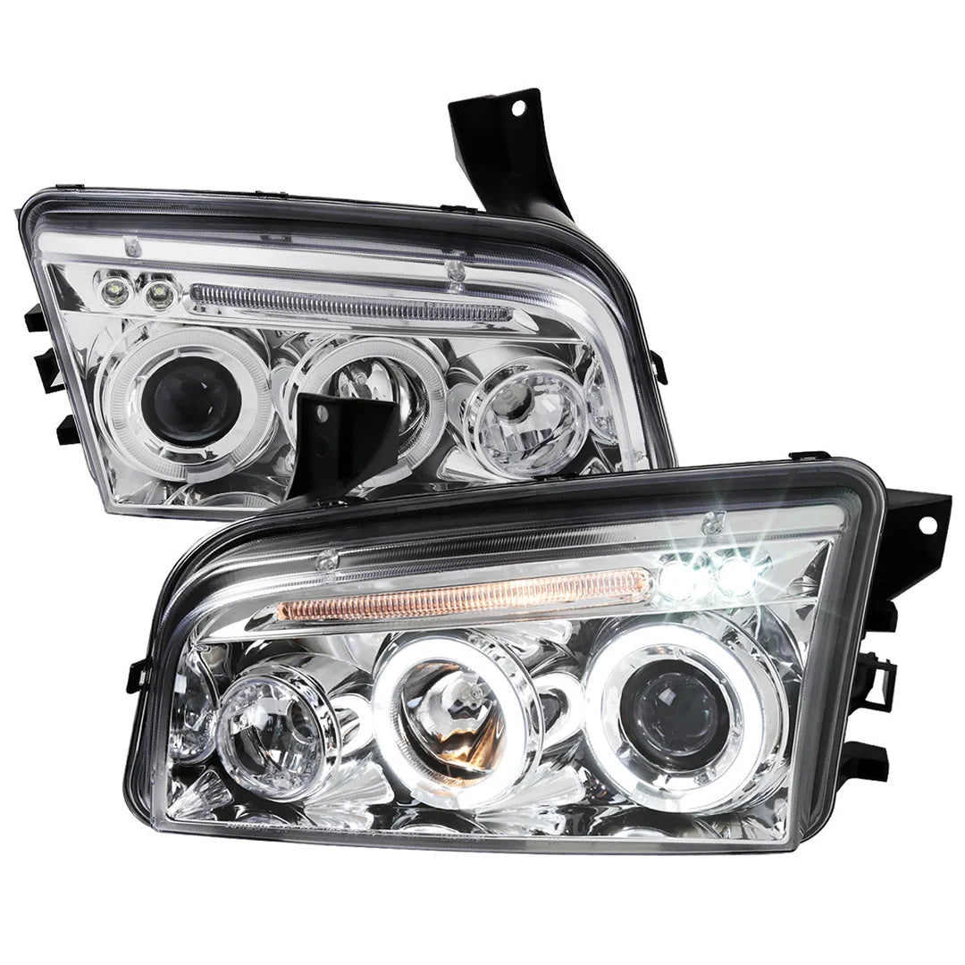 Dodge Charger Spec-D Chrome Halo Projector Headlights Dodge Charger Spec-D Chrome Halo Projector Headlights