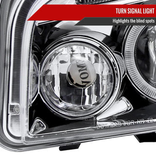 Spec D LED Headlights (Chrome): Dodge Charger 2005 - 2010