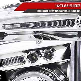 Spec D LED Headlights (Chrome): Dodge Charger 2005 - 2010
