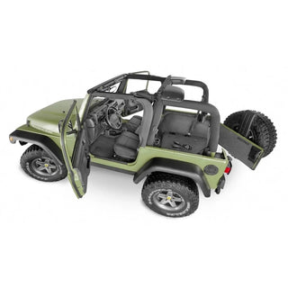 BedRug Rear Cargo Kit (REAR): Jeep Wrangler (18-24) w/o Gap Hider