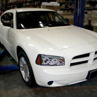 Spec D LED Headlights (Chrome): Dodge Charger 2005 - 2010