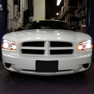 Spec D LED Headlights (Chrome): Dodge Charger 2005 - 2010
