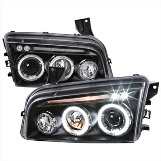 Spec D LED Headlights (Black): Dodge Charger 2005 - 2010
