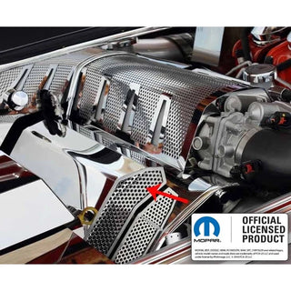 American Car Craft Fuel Rail Covers Polished / Perforated (Factory Air Box): Challenger / Charger / Magnum / 300 6.1L SRT8 2006 - 2010