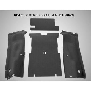 BedRug Rear 4pc BedTred Cargo Kit w/ Tailgate and Tub Liner: Jeep Wrangler 2004-2006
