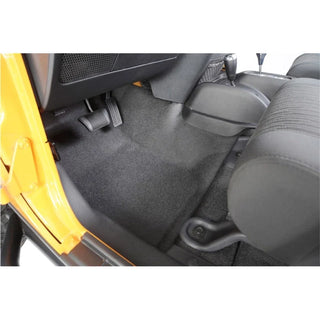 BedRug Front 3pc BedTred Floor Kit: Jeep Wrangler 2007-2010 w/ Heat Shields