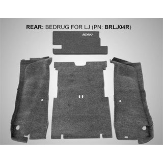 BedRug Rear 4pc Cargo Kit w/ Tailgate and Tub Liner: Jeep Wrangler LJ Unlimited 2004-2006