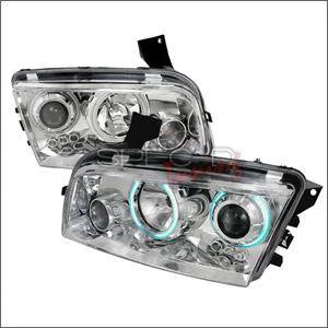 Spec D CCFL Projector Headlights (Chrome):Dodge Charger 2006 - 2010