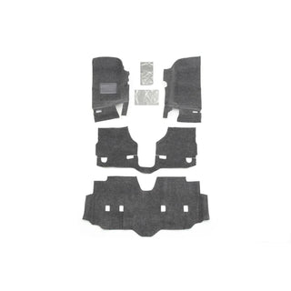 BedRug Front 4pc Floor Kit: Jeep Wrangler (2007-2018) w/ Heat Shields