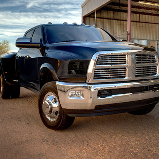 Spec D LED Bar Factory Style Headlights Chrome: Dodge Ram 1500 / 2500 / 3500 2009-2024