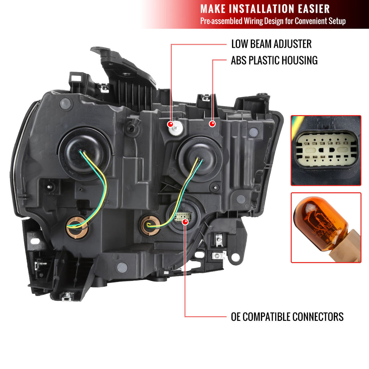 Spec D OEM Style Fog Lights (Clear): Ram 2500 & 3500 2019 - 2024