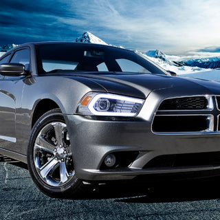 Spec D OE Halogen Projector Headlight (Chrome Housing Clear Lens): Dodge Charger 2011 - 2014 (Models Only)