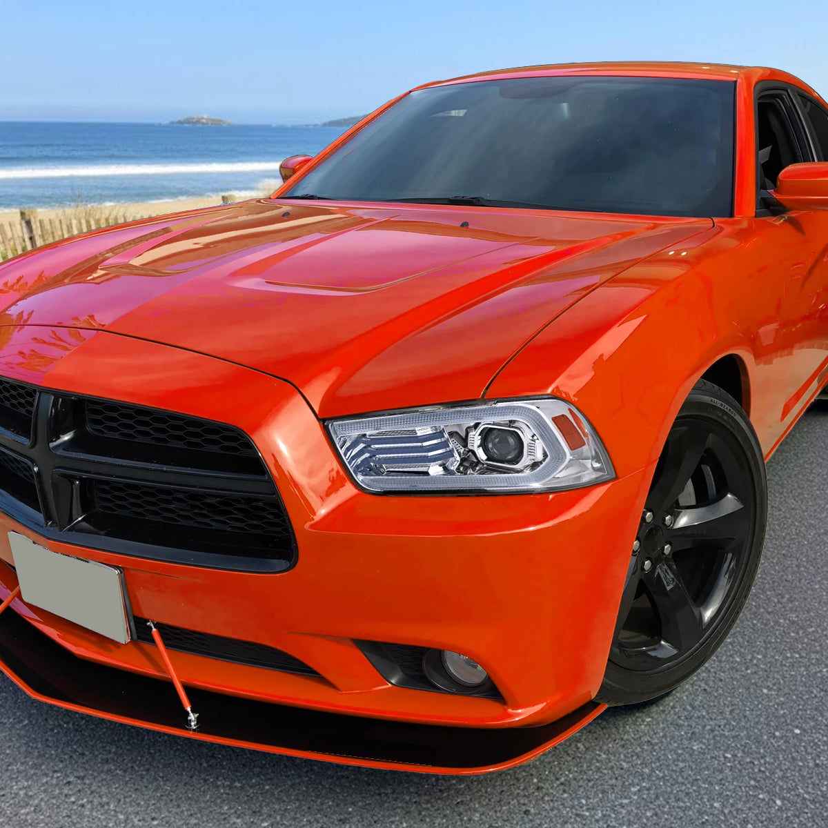 Spec D OE HID Projector Headlight (Chrome Housing Clear Lens): Dodge Charger 2011 - 2014 (Models Only)