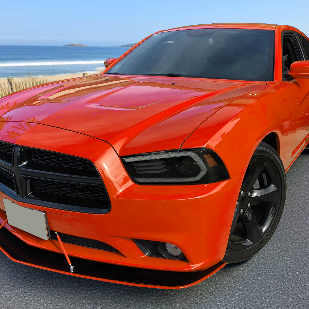 Spec D OE HID Projector Headlight (Matte Black Housing Smoked Lens): Dodge Charger 2011 - 2014 (Models Only)