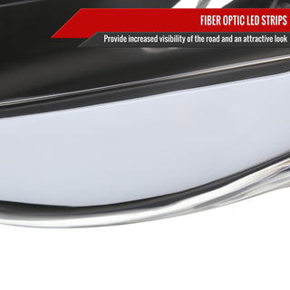 Spec D Projector Halo Headlights w/ LED Bar (Black): Dodge Ram 2002 - 2005