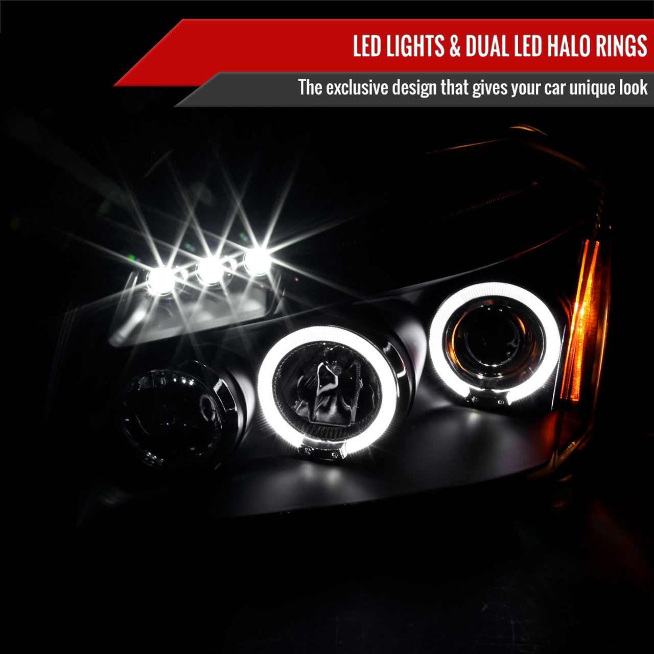 Spec D LED projector HeadLights (Black): Dodge Magnum 2005 - 2007