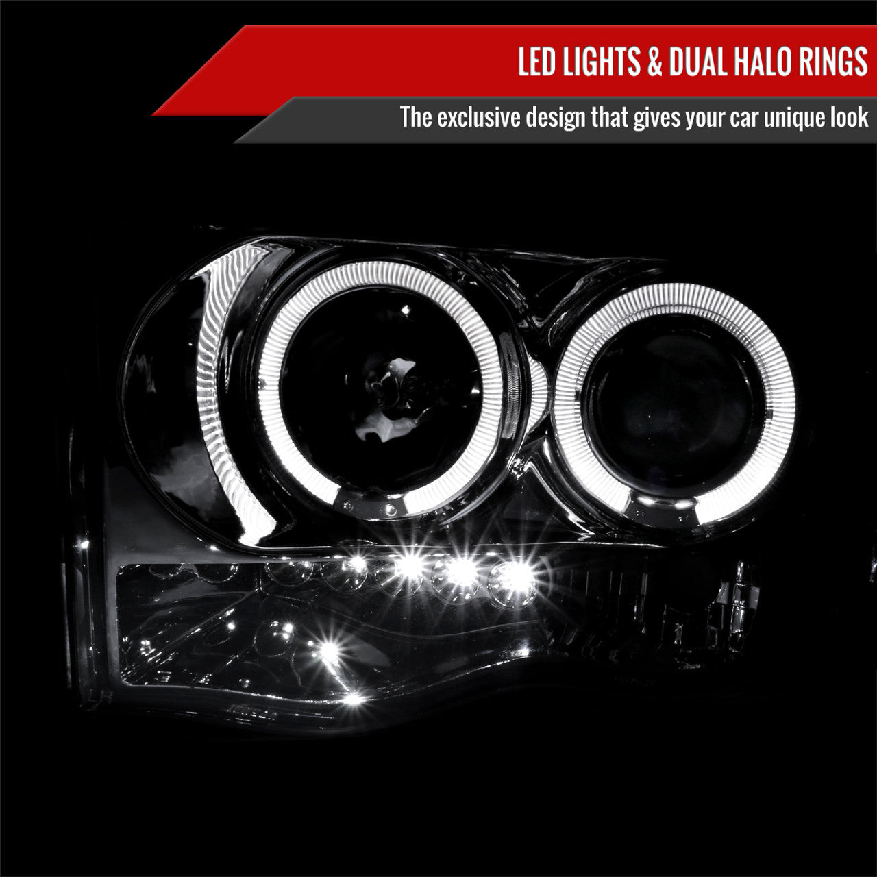 Spec D LED Projector HeadLights (Chrome): Dodge Ram 2002 - 2005