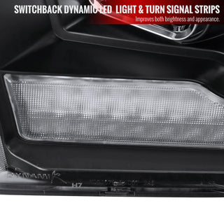 Spec D Projector Halo Headlights (Black w/ LED Sequential Signal): Dodge Ram 2009 - 2018