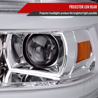Spec D Projector Halo Headlights (Chrome): Ram 2500 & 3500 2019 - 2024
