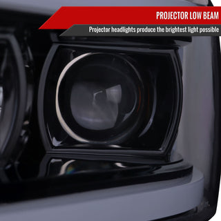 Spec D Projector Halo Headlights (Smoke): Ram 2500 & 3500 2019 - 2024